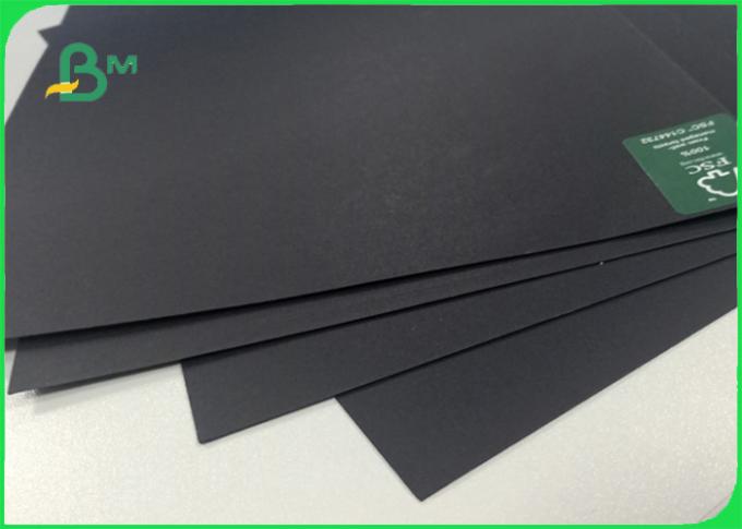 350gr 400gr wood / recycle pulp Stable no fading black cardboard for High-grade box