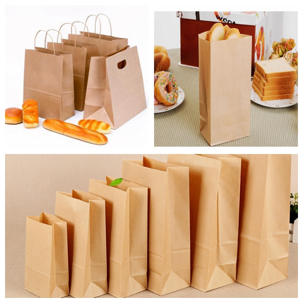 Food Grade 50gsm Virgin Natural Brown Kraft Paper Lunch Bags Paper 