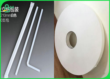 28gsm 60gsm 120gsm مواد غذایی درجه سفید کرافت خط رول کاغذ برای ساخت لوله های نی با 14mm 15mm 27mm