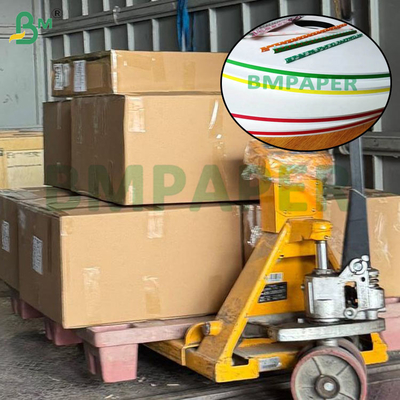۶۰ گرم کاغذ کاه مواد غذایی ۱۵ میلی متر × ۳۱۰۰ میلی متر برای کاه نوشیدنی الگوهای مختلف