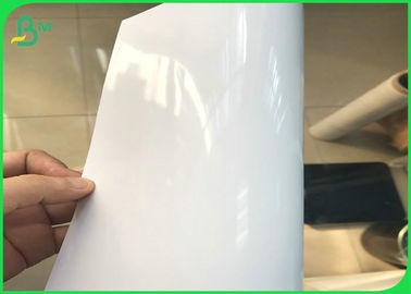 36 اینچ 24 اینچ * 50 میلی متر Slef - چسب براق مات پوشش دوک جوهر افشان کاغذ رول کاغذ برای رنگدانه و رنگ جوهر