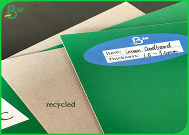 سطح سبز بازیافتی 1 تا 3 میلی متری با مقوا پشت خاکستری برای بسته بندی