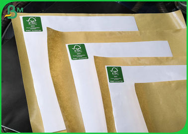ضد آب 100gsm + 10gsm PE یک طرفه پوشش قهوه ای یا سفید مواد غذایی مقیاس کاغذ رول برای بسته های سریع فست فود