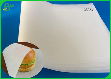 35GSM Perfect Oil - مقاوم در برابر حرارت و مقاومت در برابر حرارت سفید کاغذ MG برگر برای بسته بندی KFC
