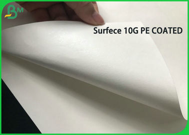 10G PE پوشش داده شده 80G سفید کرافت کاغذ کویل برای ساخت کیسه ظروف یکبار مصرف