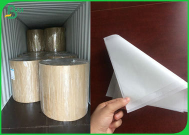 مواد غذایی 40GSM یک طرفه کاغذ سفید با 1020mm برای بسته بندی شکر پوشش داده شده است