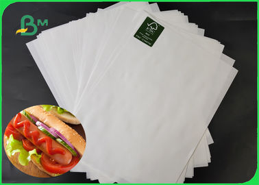 35 / 40GSM درجه مواد غذایی MG MF سفید کرافت کاغذ رول FDA برای بسته بندی همبرگر