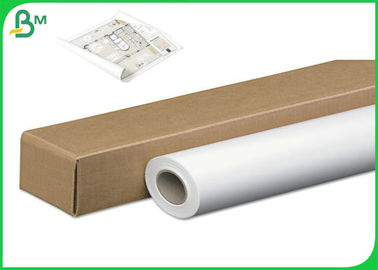 رول کاغذ پلاتر جوهر افشان 36 اینچ * 50 میلی متر 80 گرمی برای طراحی مهندسی