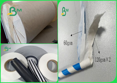 60gsm قابل چاپ بدون رول کاغذ کرافت بدون کاغذ برای نی های کاغذ