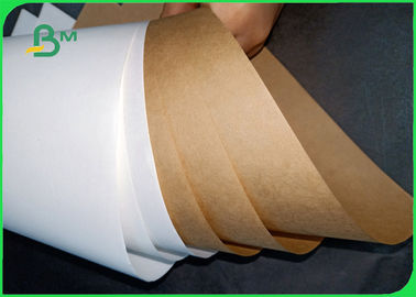 رول کاغذ مخصوص صنایع دستی 80gsm 90gsm FDA Virgin Pulp White / Brown برای کارخانه آرد