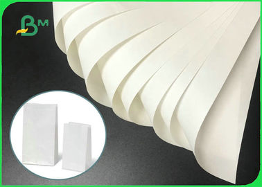 استحکام سخت 80gsm - 120gsm 610 * 860mm کاغذ کرافت سفید در رول برای کیف