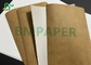 کاغذ کرافت قابل شستشو یک رول قهوه ای یک طرف سفید سفارشی 0.3mm 0.6mm