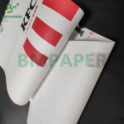 38gsm رنگ چاپی کاغذ ضد چرب برای بسته بندی کباب استاندارد غذایی اتحادیه اروپا