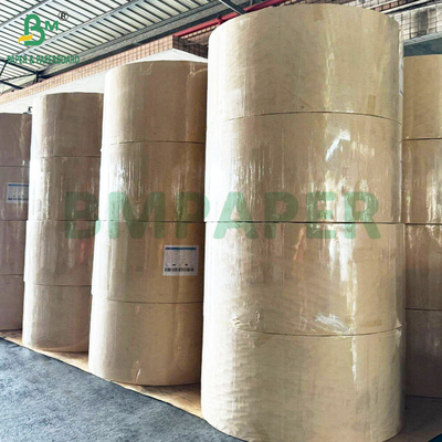 500 میلی متر مقاومت بالا 70 90 GSM قهوه ای کاغذ خالص کرافت رول بسته بندی بسته