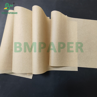 کاغذ بسته بندی ساندویچ ضد چرب قهوه ای 35gsm 40gsm برای سبد غذایی 700mm