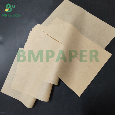 کاغذ بسته بندی ساندویچ ضد چرب قهوه ای 35gsm 40gsm برای سبد غذایی 700mm