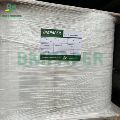 24gsm 28gsm کاغذ بسته بندی کاه سفید 27MM x 5000M مقاومت کششی خوب