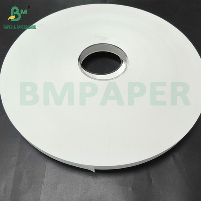 کاغذ چوبی با مواد زیست محیطی 28gm 32mm x 6000m رول رنگ سفید