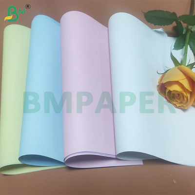 48-80 GSM ماده NCR رول های کاغذ کپی بدون کربن در چند رنگ