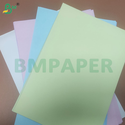 48-80 GSM ماده NCR رول های کاغذ کپی بدون کربن در چند رنگ