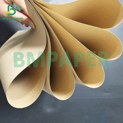 120gm مواد غذایی درجه قهوه ای Kraft Liner Paper برای ساخت کوله دست بسته بندی مواد غذایی