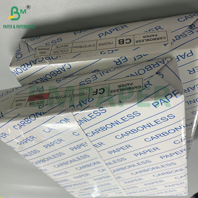 NCR 56G 60G 76G تصویر سیاه کاغذ کپی بدون کربن در رول در ورق در ریم
