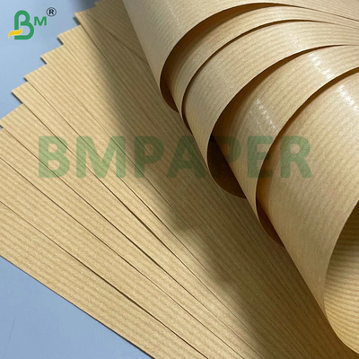 60gsm قهوه ای خطوط Kraft هدیه بسته بندی یک طرفه درخشان پایان عالی دوام بالا - قدرت
