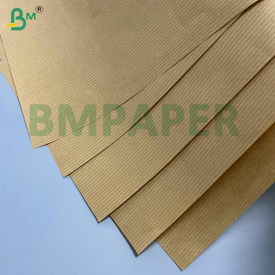 60gsm قهوه ای خطوط Kraft هدیه بسته بندی یک طرفه درخشان پایان عالی دوام بالا - قدرت