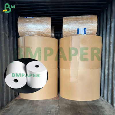 کاغذ پوشش حرارتی بدون BPA 55gm جامبو رول طبیعی / سفید بالا 790mm 860mm