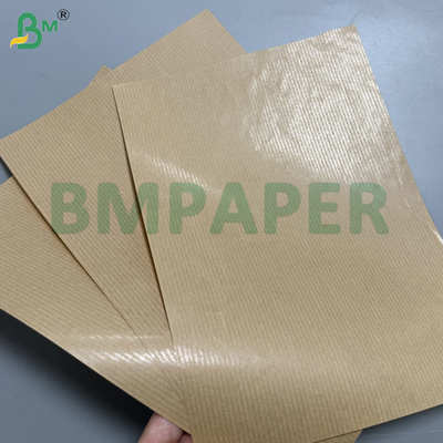 کاغذ کرافت قهوه ای یک طرفه راه راه شده با وزن 60 گرم برای کیسه ها