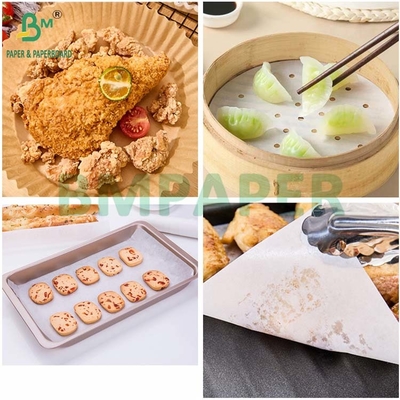 30GSM 35GSM Bleached Unbleached Greaseproof Silicone Coated Baking Paper