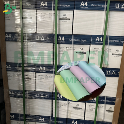 کاغذ کاربن‌لس NCR 80 گرمی در رنگ‌های سفید و چند رنگ، سایز قانونی 8.5 اینچ در 14 اینچ