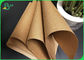70 گرم - 150 گرم کاغذ کرافت جامبو رول قهوه ای بدون روکش بدون کاغذ برای بسته بندی کادو