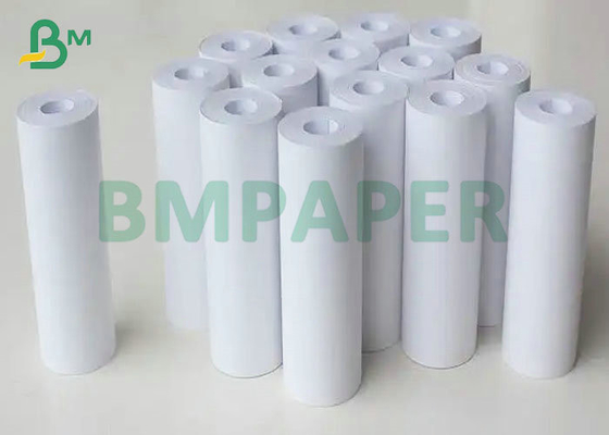 48gsm 57mm * 30m کاغذ حرارتی سفید OEM برای صندوق فروشگاهی سوپرمارکت