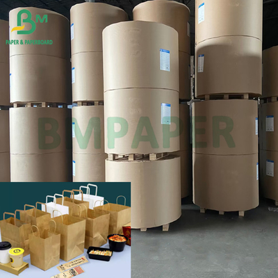 بازیافتی 65 - 150 GSM قهوه ای کشش کیف کری رول کاغذی