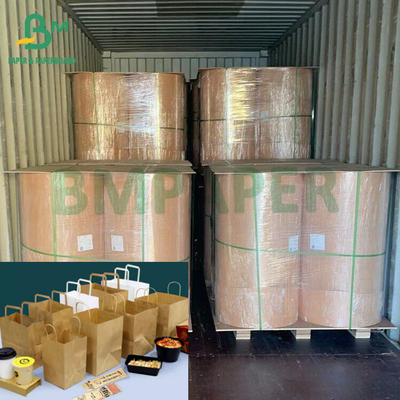 کیسه های قهوه ای Kraft High Strength 90 120 GSM رول کاغذ کششی