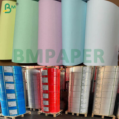 8.5in 9.5in CB CFB CF Carbonless Paper, 55gsm 60gsm NCR Rolls For Continuous Computer Paper