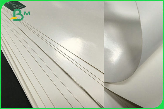 کاغذ FSC FDA 300gsm Ivory One side Coated Board White PE GC1 کاغذ کاسه ای