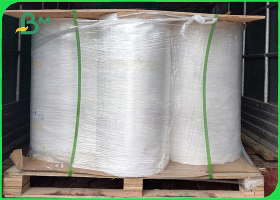 کاغذ مصنوعی رول ضد آب قابل چاپ رول 200 ام برای برچسب های بطری گرد