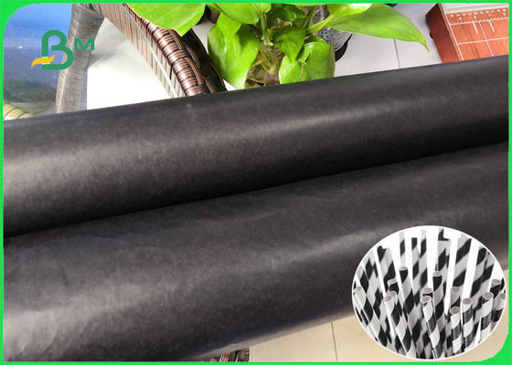 رول کاغذ نی نوشیدنی قابل چاپ با رنگ مشکی کامل یک رو 80G 135G