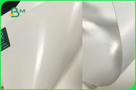 کاغذ پوشیده شده با مواد غذایی FSC FDA White Food FBB 15g کاغذ پوشش داده شده PE برای ساخت سفارشی