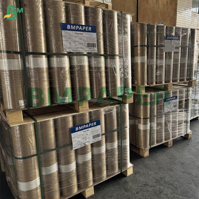 60gm قهوه ای خطوط Kraft کاغذ بسته بندی مقاومت کششی بالا 50cm x 125m