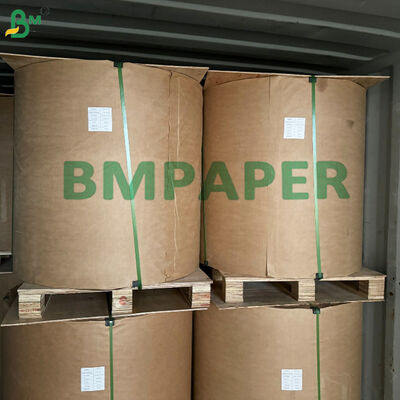 کاغذ کرافت خطی قهوه ای طبیعی 30 - 70 Gsm برای بسته بندی و چاپ